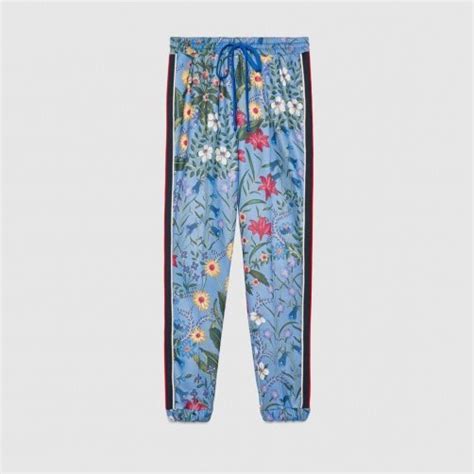 flora print jogging pant gucci|Gucci jogging pants.